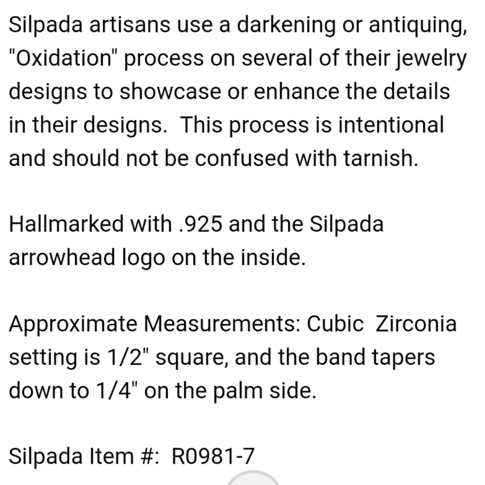 Silpada Sterling Silver Uptown Scrolled Ring - Picture 16 of 16